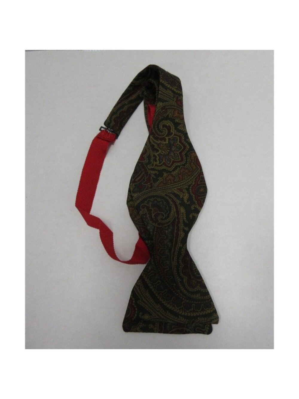 VINTAGE Turnbull Asser Bow Tie Silk Paisley Floral Hand Made England